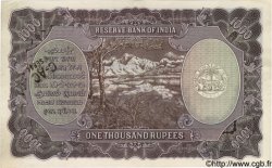 1000 Rupees INDE Calcutta 1937 P.021b TTB+