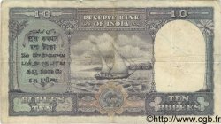 10 Rupees INDE  1943 P.024 pr.TB