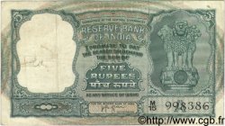 5 Rupees INDE  1957 P.035b TB