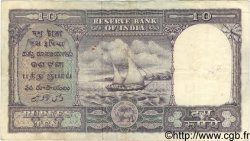 10 Rupees INDE  1957 P.039c TB+