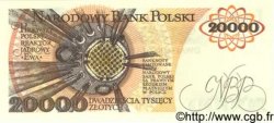 20000 Zlotych POLOGNE  1989 P.152a NEUF