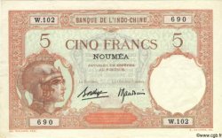 5 Francs NOUVELLE CALÉDONIE  1940 P.36b TTB+ à SUP