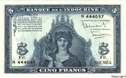 5 Francs NOUVELLE CALÉDONIE  1944 P.48 XF