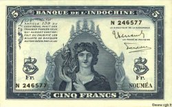 5 Francs NOUVELLE CALÉDONIE  1944 P.48 SPL