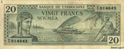 20 Francs NOUVELLE CALÉDONIE  1944 P.49 TB