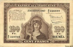 100 Francs NOUVELLE CALÉDONIE  1943 P.46a TTB