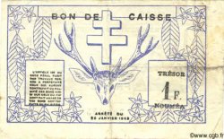 1 Franc NOUVELLE CALÉDONIE  1943 P.55a TB+