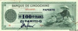 100 Francs TAHITI  1943 P.17b TTB+