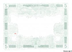 5 Francs Spécimen DJIBOUTI  1923 P.04As NEUF