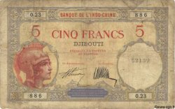 5 Francs DJIBOUTI  1927 P.06b B