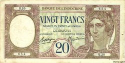 20 Francs YIBUTI  1936 P.07 BC+