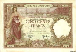 500 Francs DJIBOUTI  1938 P.09b B+
