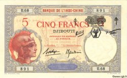 5 Francs DJIBOUTI  1943 P.11 SUP+