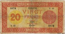 20 Francs Palestine DJIBOUTI  1945 P.15 B