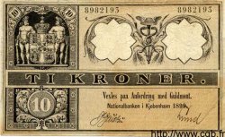 10 Kroner DENMARK  1899 P.002 VF