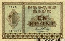 1 Krone NORVÈGE  1948 P.15b pr.SPL