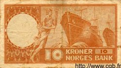 10 Kroner NORVÈGE  1954 P.31a TB+