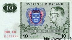 10 Kronor SUÈDE  1981 P.52e SUP