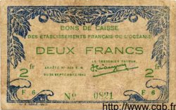 2 Francs OCÉANIE  1943 P.12a TB