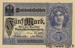 5 Mark ALLEMAGNE  1917 P.056b SUP