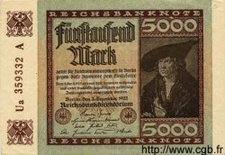 5000 Mark ALLEMAGNE  1922 P.081b SUP