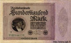 100000 Mark ALLEMAGNE  1923 P.083c pr.TTB