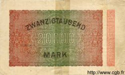 20000 Mark ALLEMAGNE  1923 P.085e B