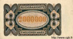 2 Millionen Mark ALLEMAGNE  1923 P.089a SPL