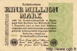 1 Million Mark ALLEMAGNE  1923 P.102a SUP