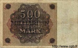 500 Milliarden Mark sur 5000 Mark ALLEMAGNE  1923 P.124a B+