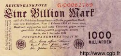 1 Billion Mark ALLEMAGNE  1923 P.129 TTB à SUP