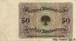 50 Rentenmark ALLEMAGNE  1925 P.171 TTB
