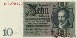 10 Reichsmark ALLEMAGNE  1929 P.180a SPL