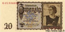 20 Reichsmark ALLEMAGNE  1939 P.185 NEUF