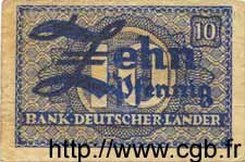 10 Pfennig ALLEMAGNE FÉDÉRALE  1948 P.12a TB