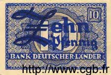 10 Pfennig ALLEMAGNE FÉDÉRALE  1948 P.12a SPL