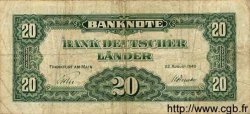 20 Deutsche Mark ALLEMAGNE FÉDÉRALE  1949 P.17a B+