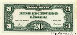 20 Deutsche Mark GERMAN FEDERAL REPUBLIC  1949 P.17a AU
