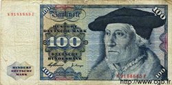 100 Deutsche Mark ALLEMAGNE FÉDÉRALE  1960 P.22 B+