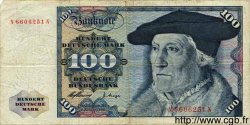 100 Deutsche Mark ALLEMAGNE FÉDÉRALE  1960 P.22 pr.TB