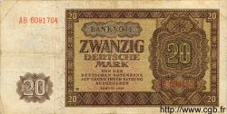 20 Deutsche Mark ALLEMAGNE RÉPUBLIQUE DÉMOCRATIQUE  1948 P.13b TB