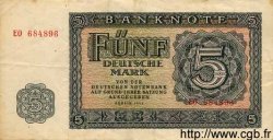 5 Deutsche Mark ALLEMAGNE RÉPUBLIQUE DÉMOCRATIQUE  1955 P.17 TTB