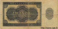 20 Deutsche Mark ALLEMAGNE RÉPUBLIQUE DÉMOCRATIQUE  1955 P.19a B+