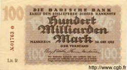 10 Milliarden Mark ALLEMAGNE Mannheim 1923 PS.0914 SPL