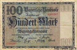 100 Mark ALLEMAGNE Munich 1922 PS.0923 TB