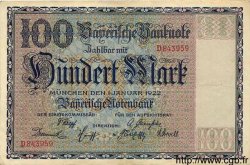 100 Mark ALLEMAGNE Munich 1922 PS.0923 TTB+