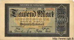 1000 Mark ALLEMAGNE Munich 1922 PS.0924 pr.TTB