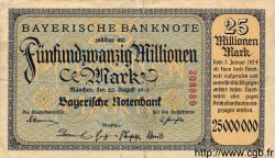 25 Millionen Mark ALLEMAGNE Munich 1923 PS.0933 TTB