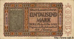 1000 Mark GERMANY Berlin 1922 K.44 F