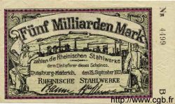 5 Milliarden Mark ALLEMAGNE Duisburg-Meiderich 1923 K.1205dd pr.SUP